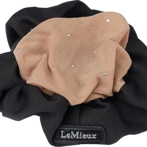 Scrunchie mit Kristall-Haarnetz | schwarz/blonde | LEMX-261-015-BLK-BLD Preisknaller