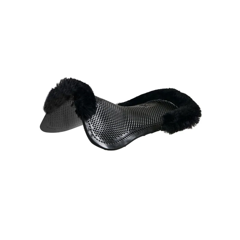 Acavallo Active Pony Gel Pad Cut Out 1/2 Sheepskin Edge Just Gel , Black/Black, One Size Billig