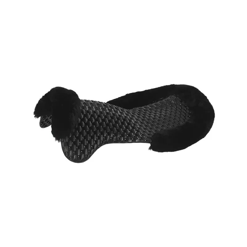 Sonderangebot Acavallo Respira Air Release Soft Gel Pad Front Riser Cut Out Sheepskin Just Gel , Black/Black, One Size
