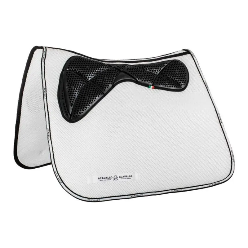 Tapis de dressage Acavallo 3D Spacer avec mousse à mémoire de forme et gel antidérapant , White, One Size Solange Der Vorrat Reicht