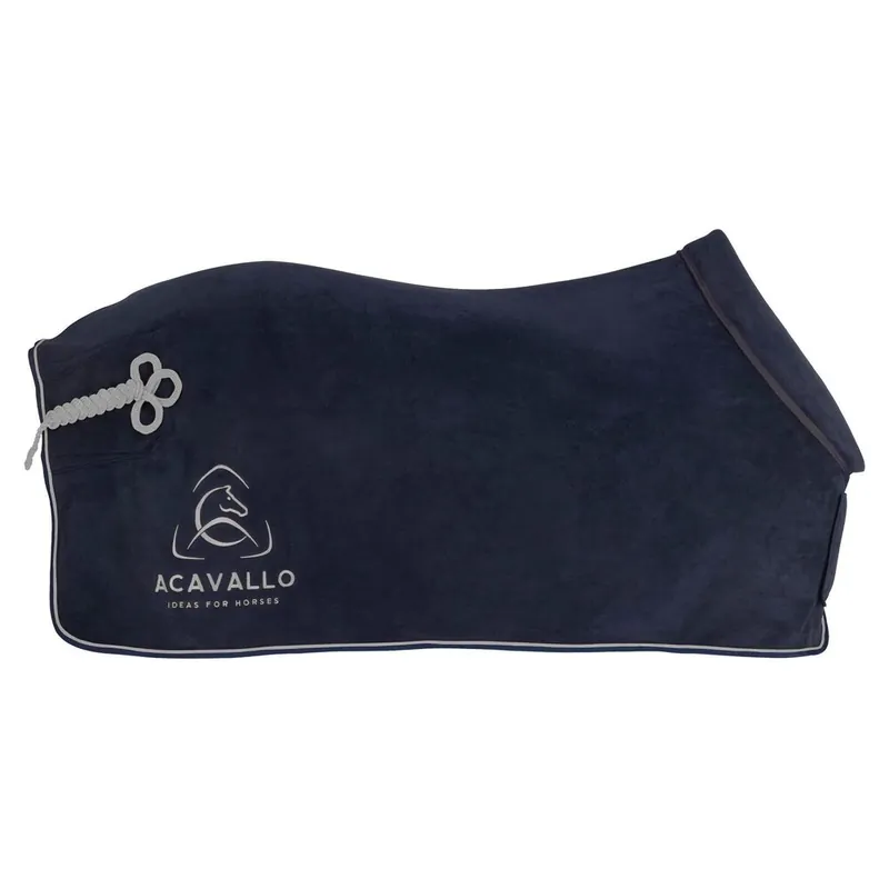 Acavallo – Couverture polaire avec col rembourré arrondi , Navy/Burgundy, 135 Geprüft