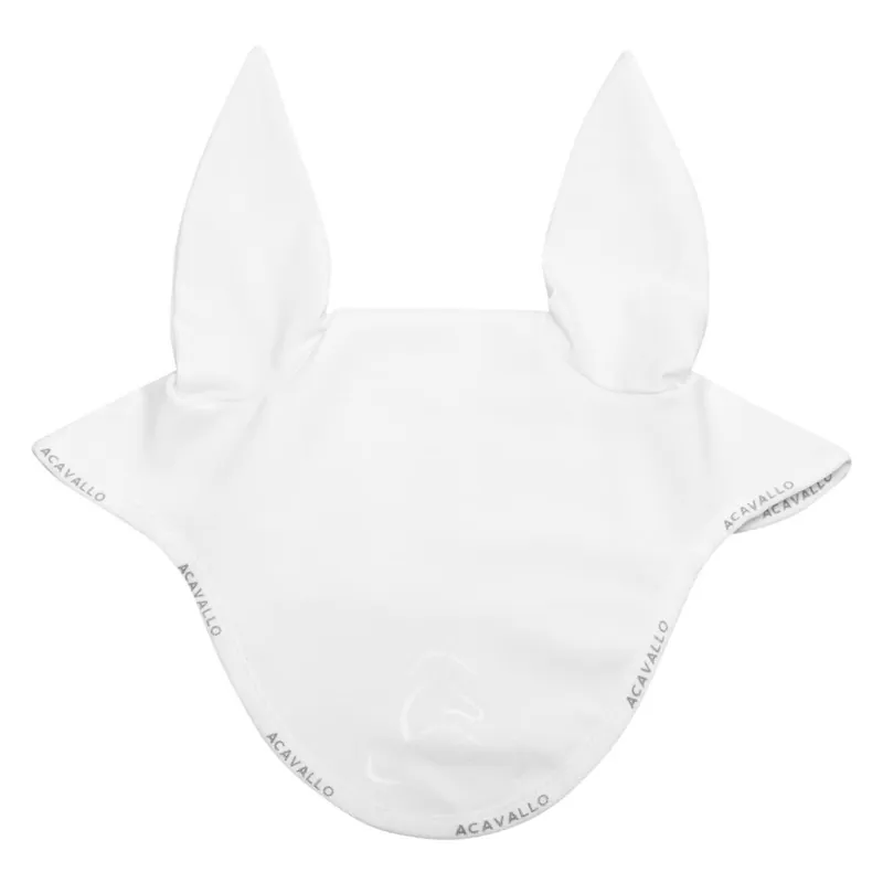 Abverkauf Acavallo Lycra Fly Veil Silicon Logo , Terra/White, One Size