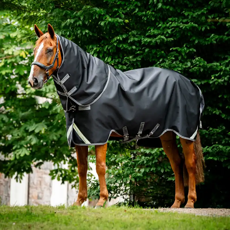 Zertifiziert Horseware Rambo Supreme 1680D Turnout Plus 50g - Navy/Thunderstorm Grey/Silver, 160