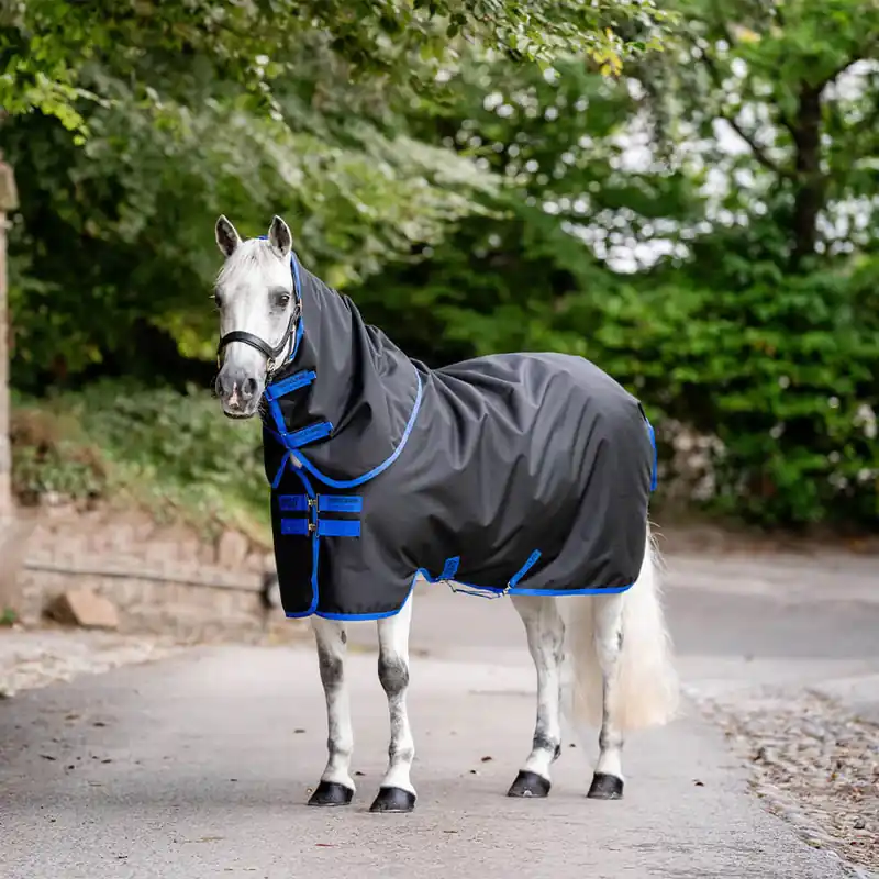 Zertifiziert Horseware Amigo Ripstop 900D Plus Pony Turnout 50g - Dynasty Green/Navy & Silver, 90