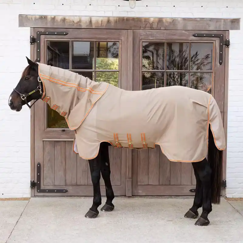 Aktuell Kentucky Horsewear Mesh Fly Rug Comfort - Beige/Orange, 80