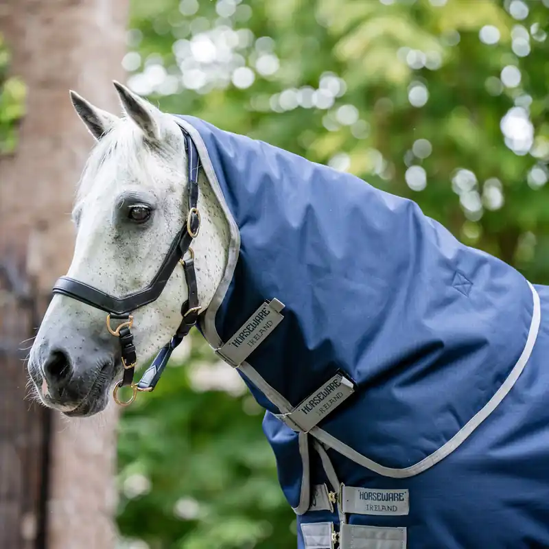 Abverkauf Horseware Amigo Ripstop 900D Hood 0g - Navy/Titanium Grey, XS