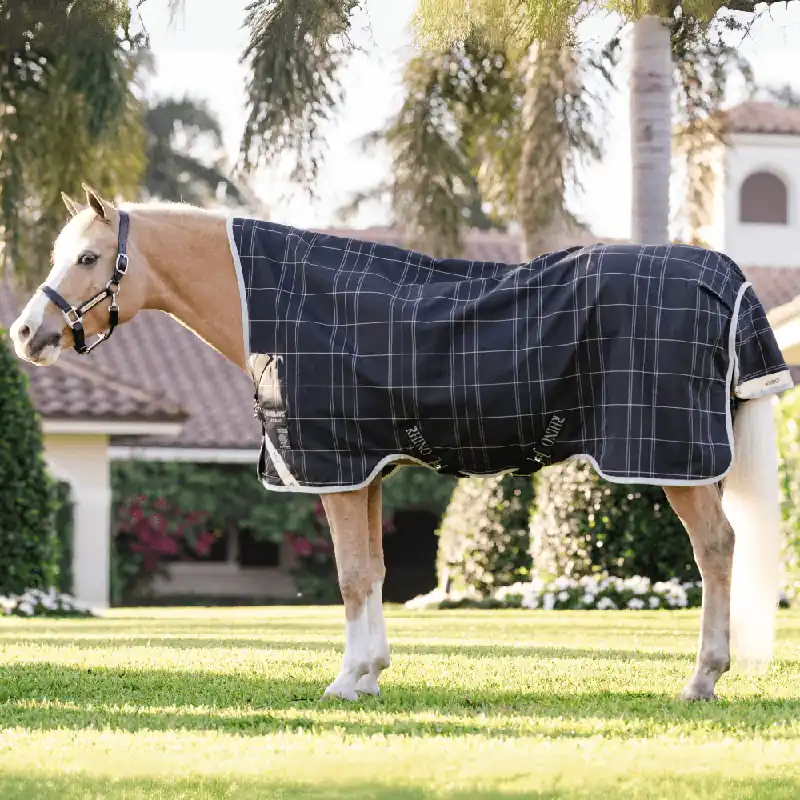 Horseware Rhino Wug Pony Turnout 250g VL - Black/Grey/White Check/Gray, 115 Top-Seller
