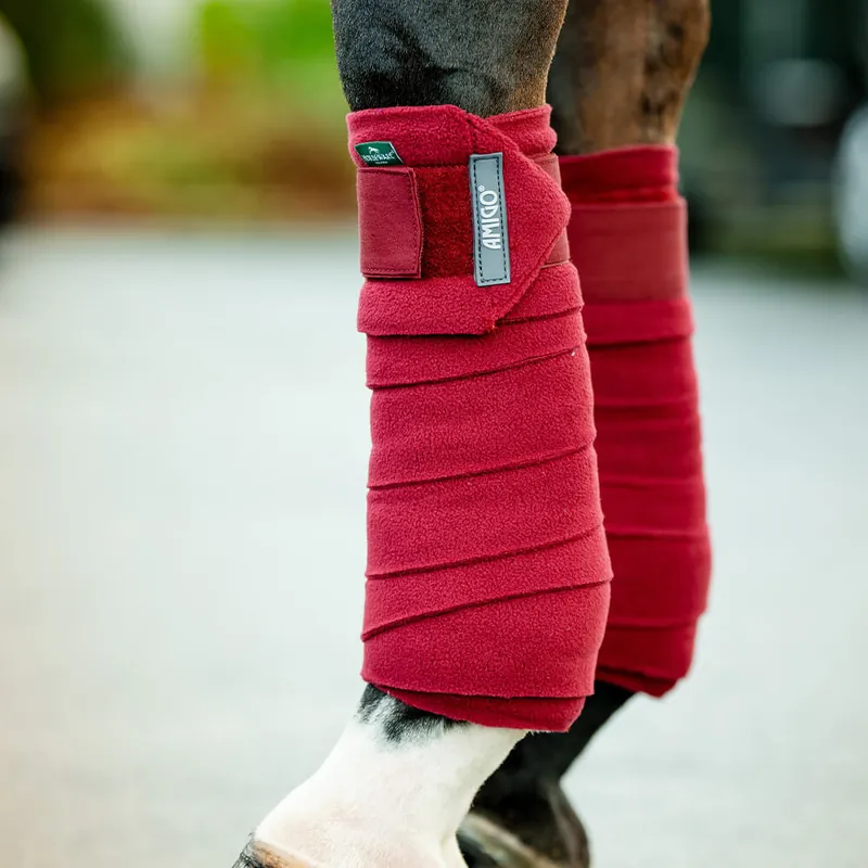 Ausverkauf Horseware Amigo Fleece Bandages - Black