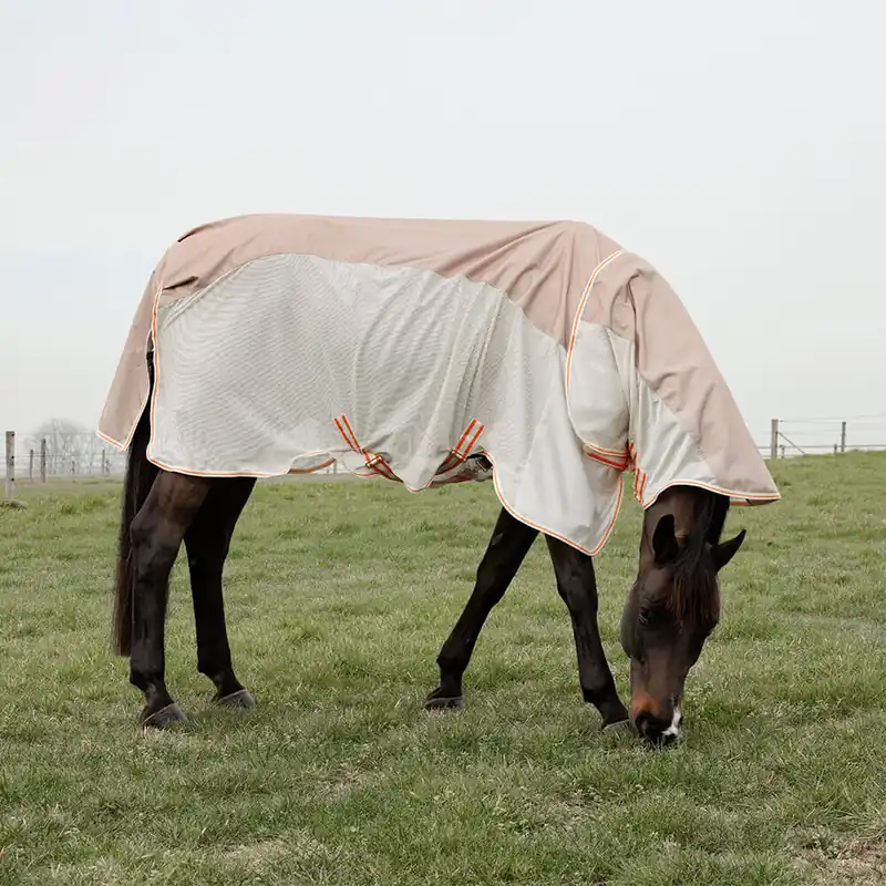Versand Am Gleichen Tag Kentucky Horsewear Wasserdichte Combo-Fliegendecke Comfort - Beige, 130
