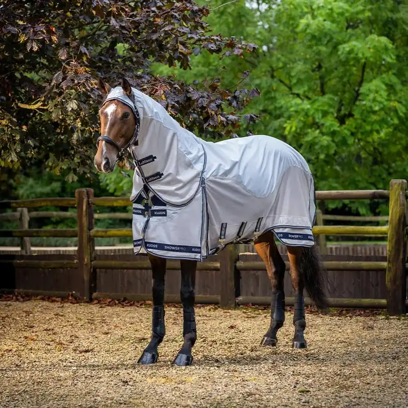 Echt LeMieux Kudos Shower Pro Fly Rug inkl. abnehmb. Halsteil - Grey, 125