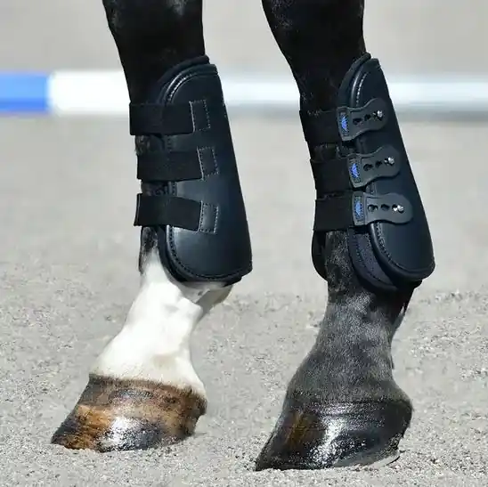 Weatherbeeta Tough-Tec Pro Open Front Boots - Black, M Preisreduziert