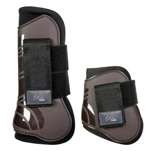 hkm sports springgamaschen und streichkappen genua 4er set pony dunkelbraun schwarz Versand Am Gleichen Tag