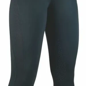 Wochenendangebot hkm sports capri reitleggings mesh style silikon vollbesatz schwarz 32 34