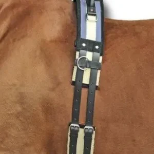 hkm sports longiergurt mit haltegriff dunkelblau beige shetty Markenprodukt