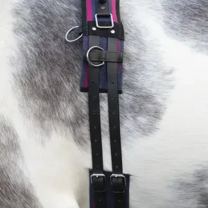 hkm sports longiergurt canvas mit doppelgriff shetty navy passion pink Kostenloser Versand