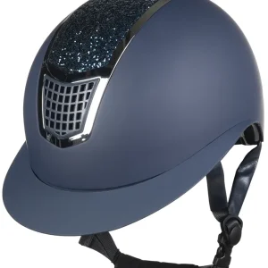hkm sports reithelm glamour shield dunkelblau silber 53 55 cm Echt