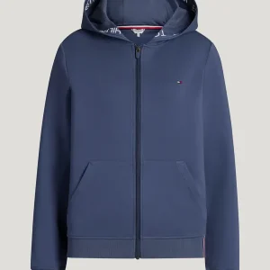 Highlight tommy hilfiger equestrian damen zip up hoodie beverly sommer 2026 xxs faded indigo